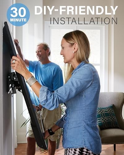 SANUS Tilting TV Mount - Universal 32 to 55 inch TV Wall Mount w/Low Profile Design - Easy DIY Install Includes Lateral Shift & All Hardware - Image 5