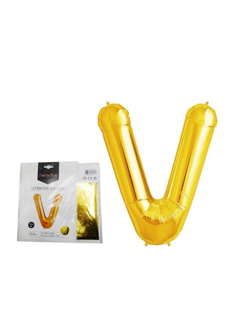 بارتي فن بالون الحروف احباط 40 بوصة (V) اللون الذهبي - Image 1