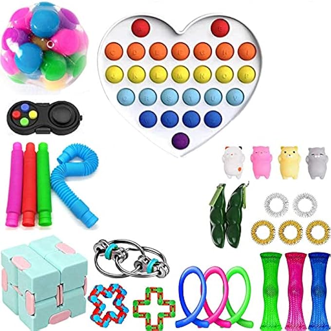 N.C NC New Adult Children's Decompression Toys, Rubik's Cube, Bubble Toy Set - Image 1