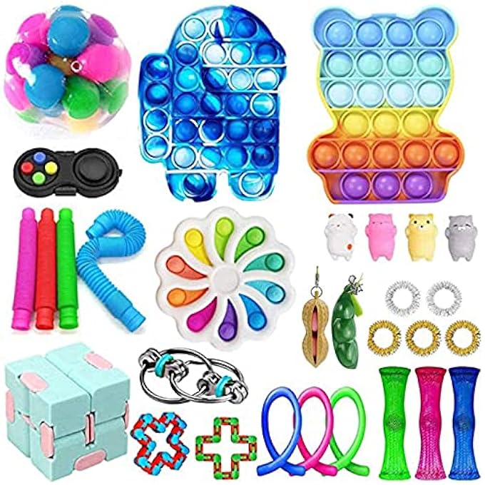 N.C NC New Adult Children's Decompression Toys, Rubik's Cube, Bubble Toy Set - Image 3
