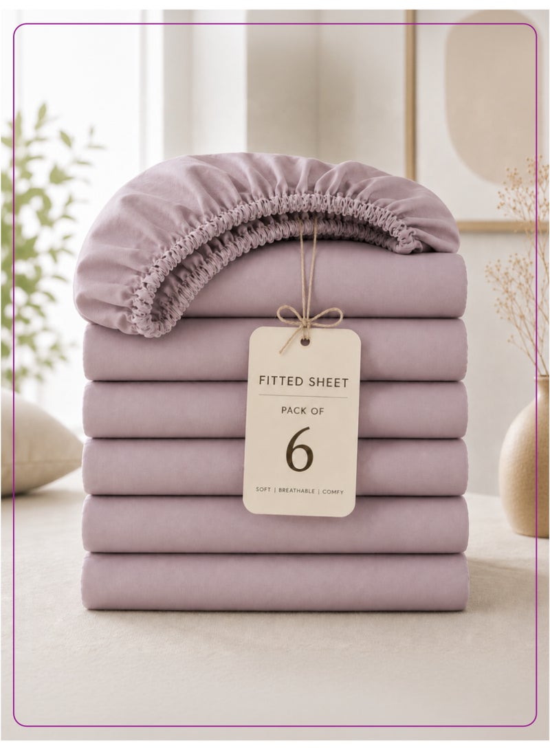 Donetella Super King Fitted Sheets 200x200 cm – Pack of 6 | OEKO-TEX Certified Brushed Microfiber | Deep Pocket with 360° All-Round Elastic | Ultra Soft, Wrinkle Resistant, Easy Care | Safe for Sensitive Skin - Image 1