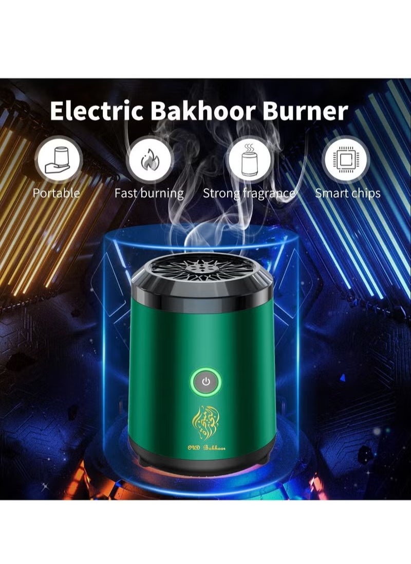 Oud Bukhoor مبخرة صغيرة ملونة جديدة للسيارة USB قابلة لإعادة الشحن من النوع C باللون الأخضر  - Image 5