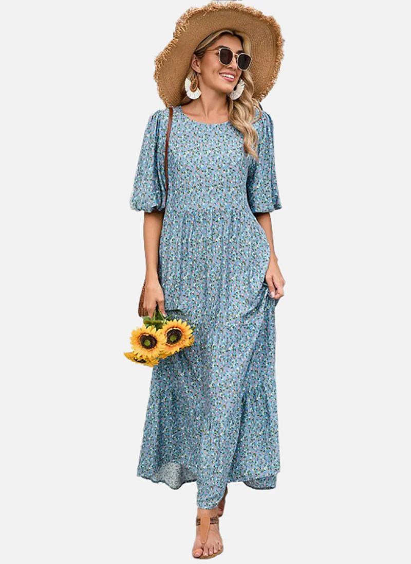 YUNIQEE Floral Print Maxi Dress