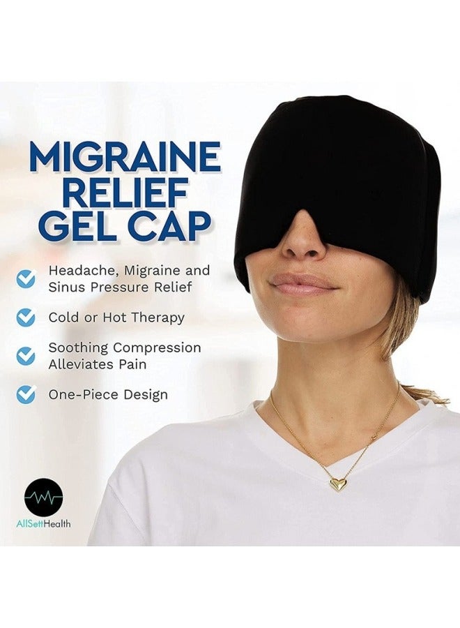Generic Migraine Relief Cap, Soothing Headache Ice Pack Mask Products, Cooling Gel Hat, Face Cold Compress Head Wrap for Tension, Stress u0026 Hangover - Image 5