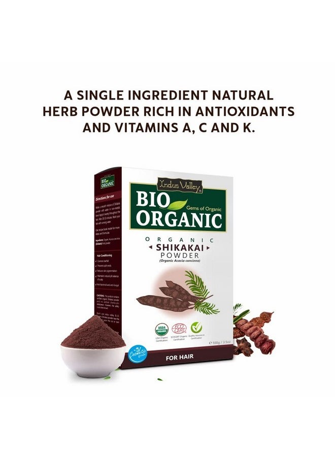 Indus Valley Bio Organic Natural Shikakai Powder | Acacia Concinna With Amla Powder | Indian Gooseberry For Hair Care - (100G+100G=200G)  - Image 5