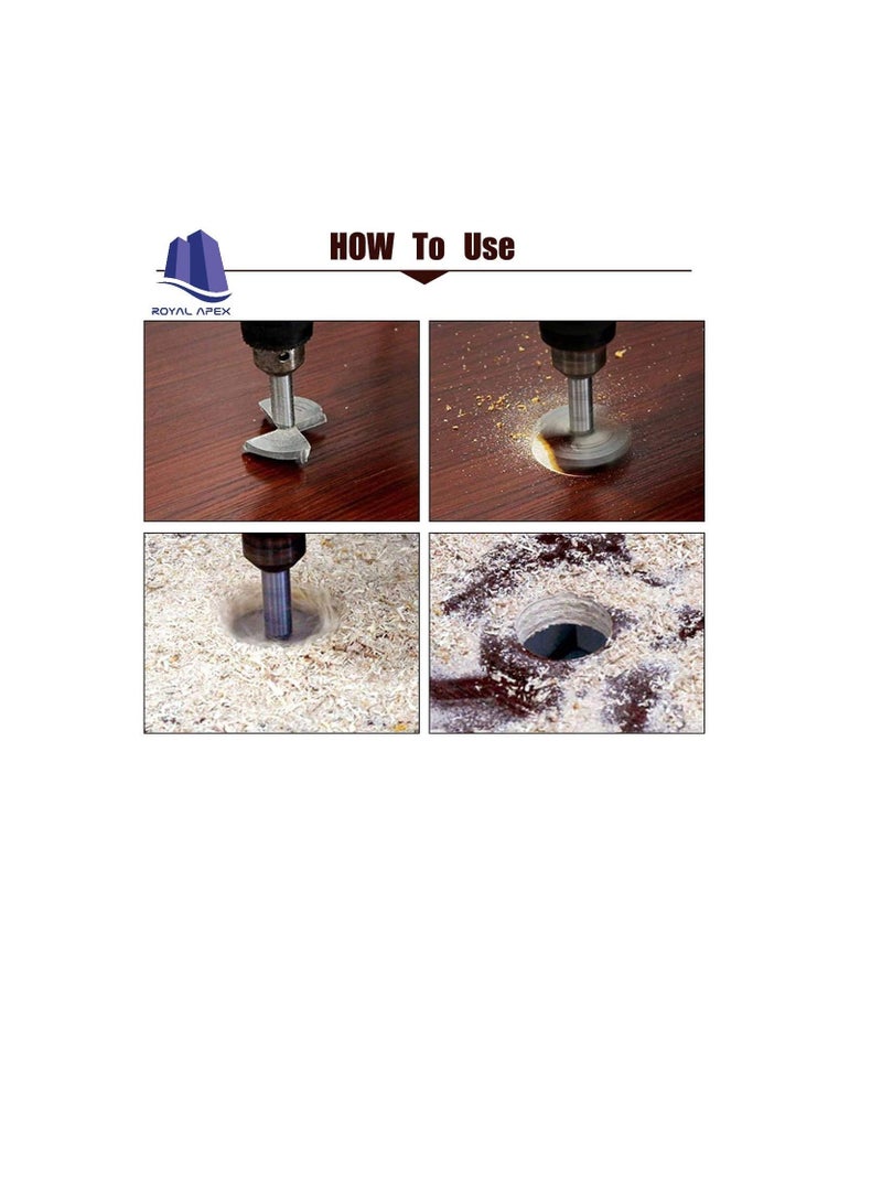 Wood Hole Saw Drill Bit Carbon Steel Woodworking Hole Saw Set Wood Cutter Auger Opener Round Shank Drilling Cutting Tool in Wooden Box Storage (20mm)  - Image 3