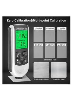 KASTWAVE Coating Thickness Gauge with Digital LCD Display, Metal Coating Test Meter, Auto Measuring Range 0 to 2000um for Car Paint Tester, Small Size with Backlight Display  - Image 3