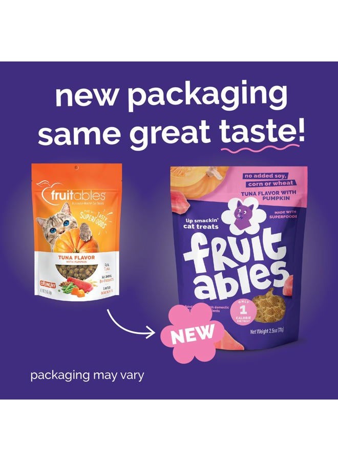 Fruitables Healthy Cat Treats Made With Tasty Superfoods Tuna Flavor Pumpkin, Orange, 9030924 (Packing may vary) - Image 2