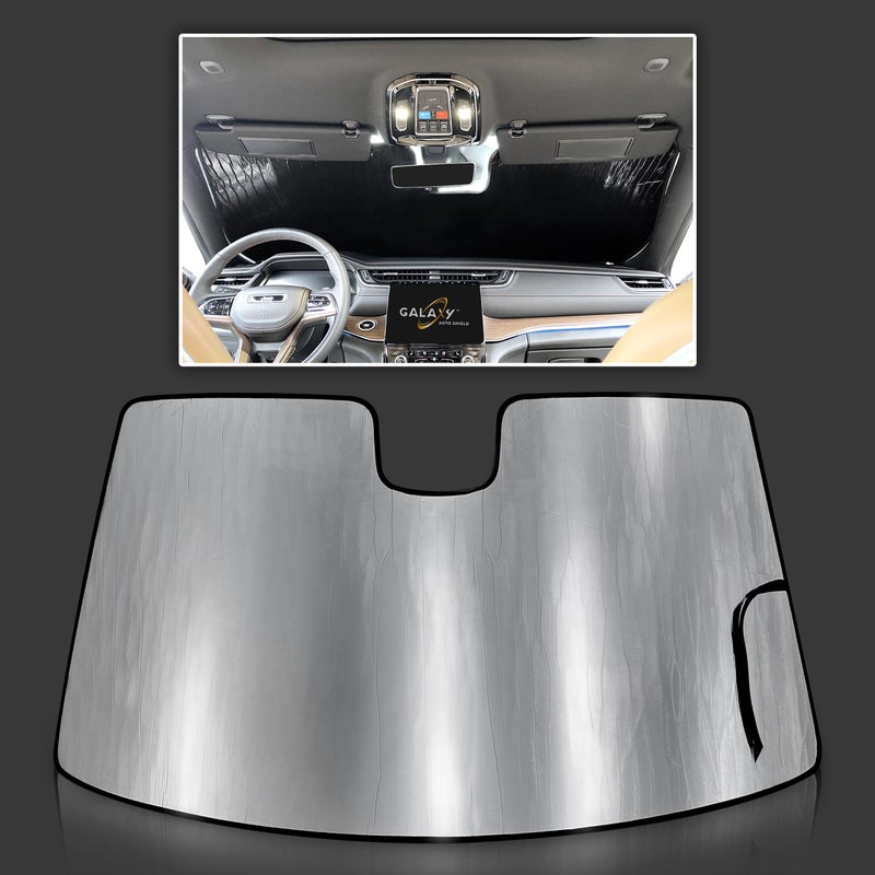 GalaxyAutoShield Custom Fit Windshield Sun Shade for 2021 2022 2023 2024 2025 Jeep Grand Cherokee L SUV NOT FITS Grand Cherokee Insulated Privacy Accessories Blockout UV Reflector Protection