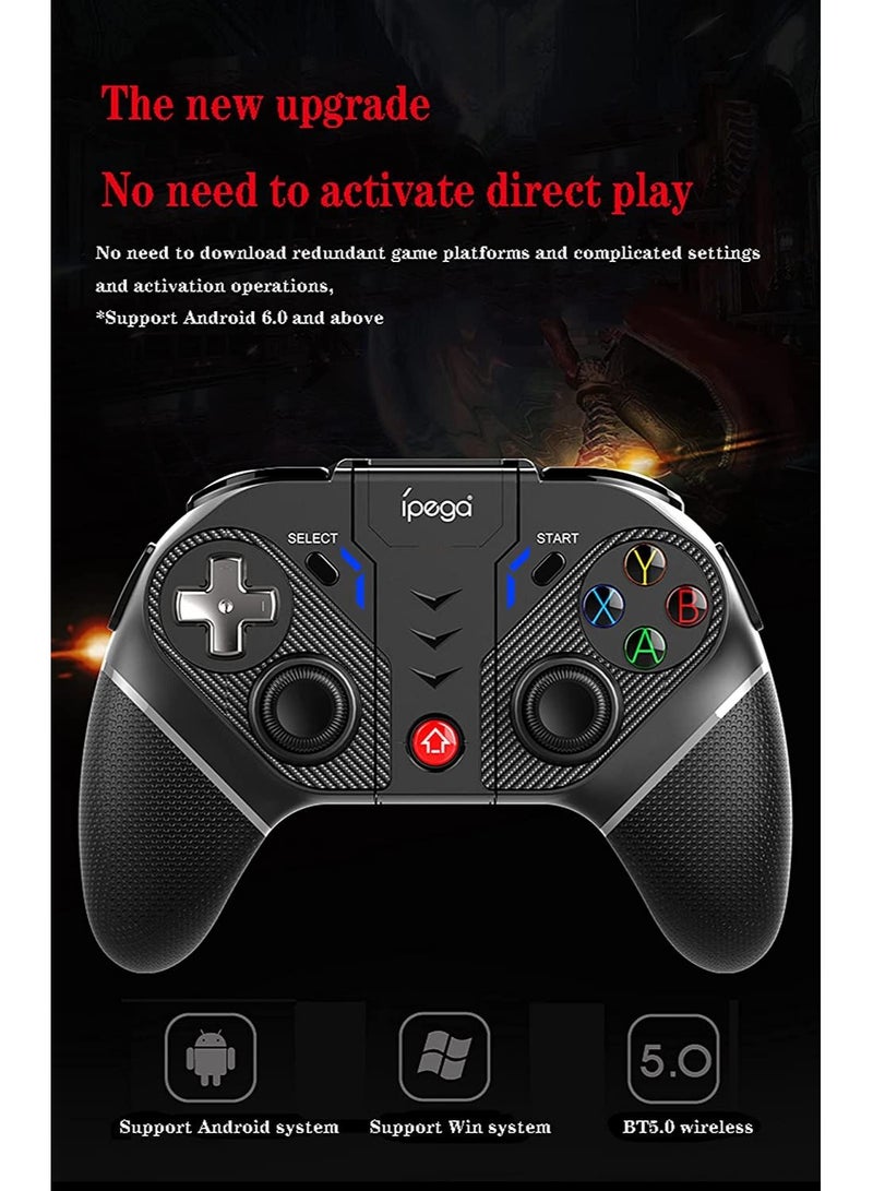 ipega PG-9220 Wireless 5.0 Mobile phone Tablet Gamepad Game Controller Joystick for Android Smartphone Tablet/PS3/ N-switch (Android 6.0 Higher System)