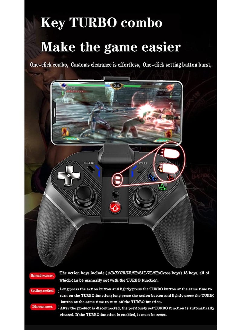 ipega PG-9220 Wireless 5.0 Mobile phone Tablet Gamepad Game Controller Joystick for Android Smartphone Tablet/PS3/ N-switch (Android 6.0 Higher System)