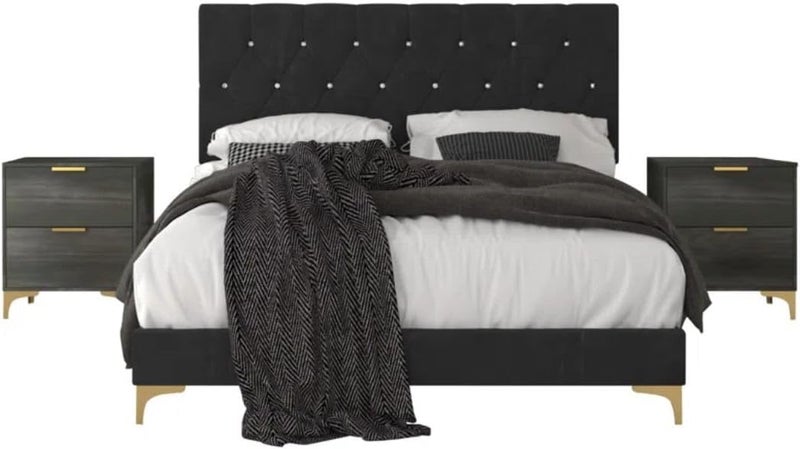 Comfynest Modern 3-Piece Upholstered Bedroom Set - Image 2
