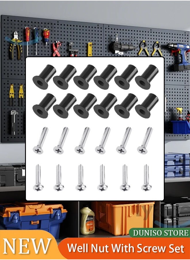 Generic 12-Piece Well Nut With Screw Set,Motorcycle Windshield Bolts u0026 Screws Kit,Motorcycle Fairing Bolt Kit,Universal Aluminum Motorcycle Parts Fits Windscreen u0026 Body  - Image 1
