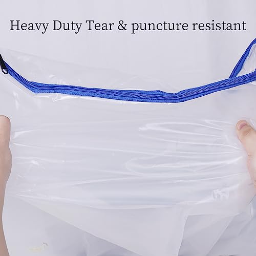 JUNESHE Crib Mattress Storage Bag with Zipper -4 Mil Plastic Waterproof Crib Mattress Bag for Moving and Storage - Image 4
