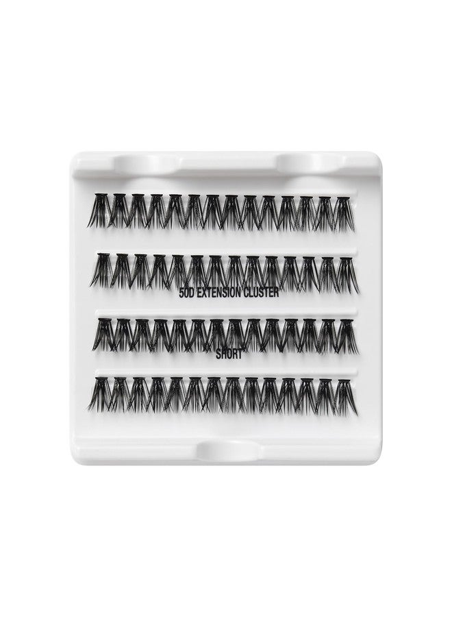 iEnvy i•ENVY 50D Extension Cluster Individual Lashes, Easy to Apply, Flat Tapered-End Root, Pre-Fanned Volume Lashes, J Curl with Soft Fiber, Quick Application for Salon Quality & Result (Short-56Clusters) - Image 2