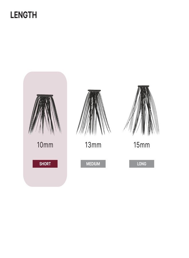 iEnvy i•ENVY 50D Extension Cluster Individual Lashes, Easy to Apply, Flat Tapered-End Root, Pre-Fanned Volume Lashes, J Curl with Soft Fiber, Quick Application for Salon Quality & Result (Short-56Clusters) - Image 5