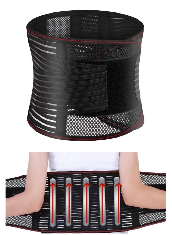 Angola Panda Back Brace, Lower Back Pain Relief with 5 Stays, Adjustable Back Support Belt for Work, Back Brace for Lower Back Pain Relief,Anti-skid Lumbar Support for Sciatica Scoliosis for Men and Women  - Image 1