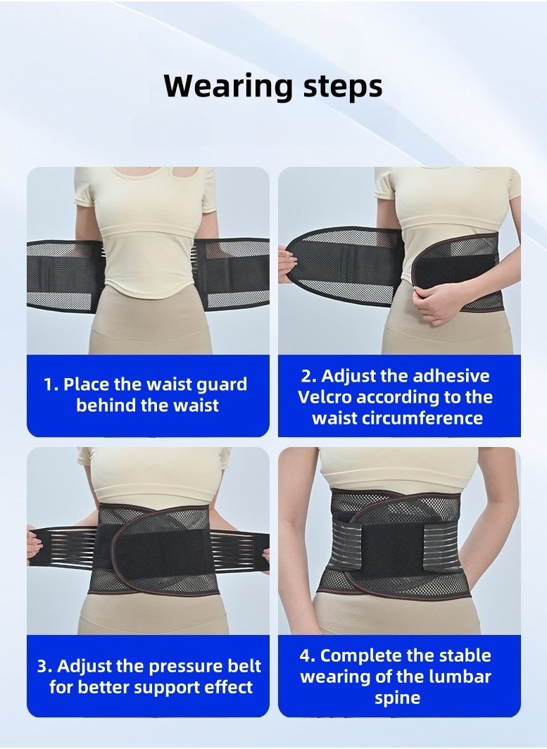 Angola Panda Back Brace, Lower Back Pain Relief with 5 Stays, Adjustable Back Support Belt for Work, Back Brace for Lower Back Pain Relief,Anti-skid Lumbar Support for Sciatica Scoliosis for Men and Women  - Image 3