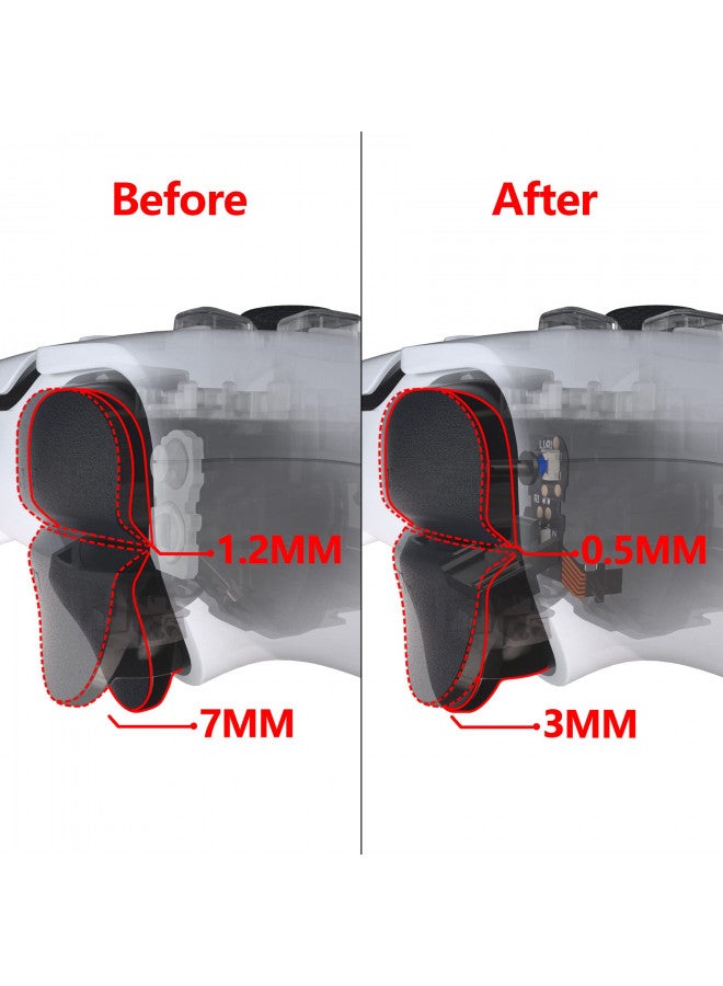 eXtremeRate eXtremeRate Tactile Version Clicky Hair Trigger Kit for PS5 Controller BDM-010 & BDM-020 Shoulder Buttons, Custom Tactile Bumper Trigger Buttons for PS5 Controller, Mouse Click Kit for PS5 Controller - Image 4