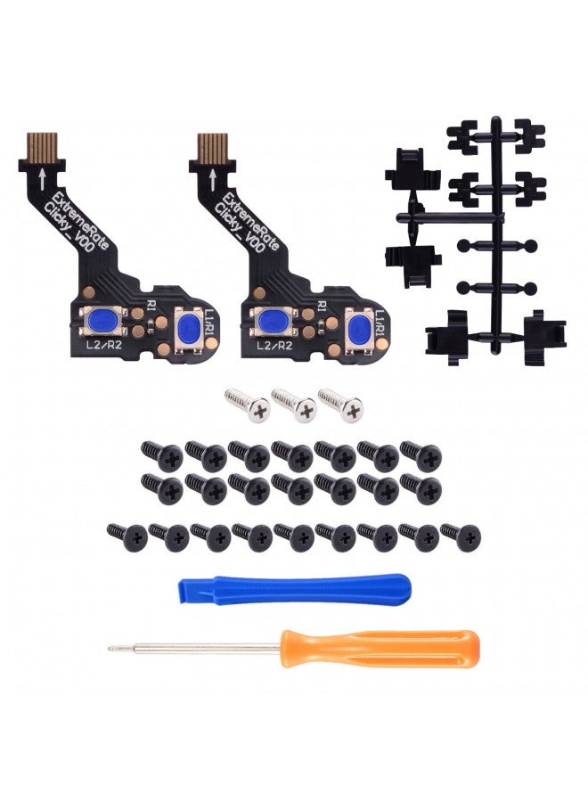 eXtremeRate eXtremeRate Tactile Version Clicky Hair Trigger Kit for PS5 Controller BDM-010 & BDM-020 Shoulder Buttons, Custom Tactile Bumper Trigger Buttons for PS5 Controller, Mouse Click Kit for PS5 Controller - Image 3