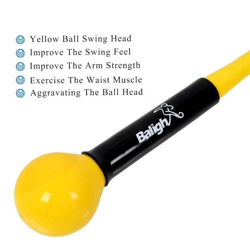 Balight Golf Swing Trainer Aid and Correction for Strength Grip Tempo & Flexibility Training Suit for Indoor Practice Chipping Hitting Golf Accessories (40 Inches, Yellow) - Image 4