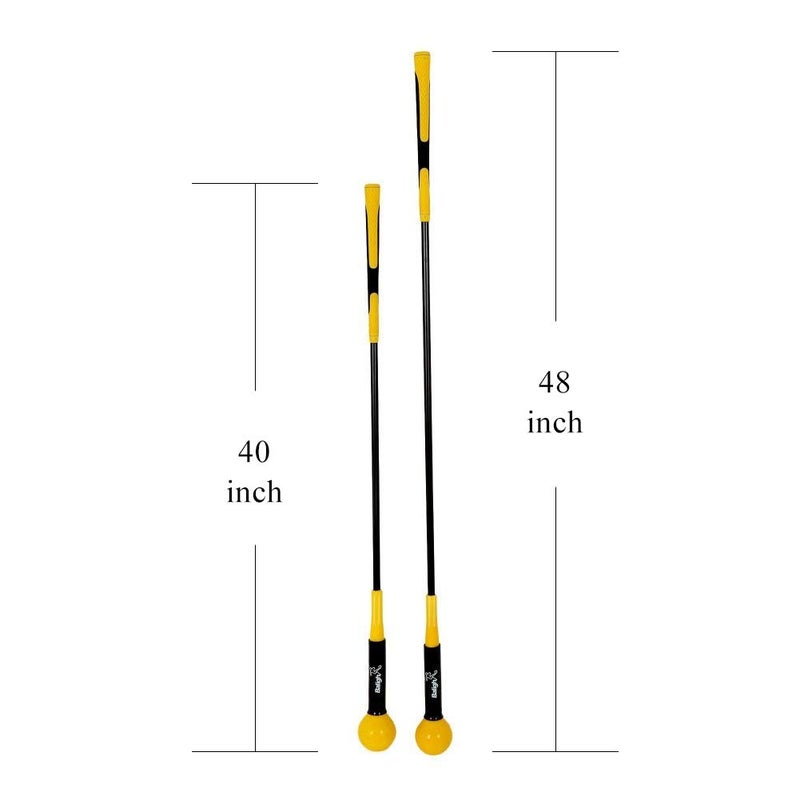 Balight Golf Swing Trainer Aid and Correction for Strength Grip Tempo & Flexibility Training Suit for Indoor Practice Chipping Hitting Golf Accessories (40 Inches, Yellow) - Image 5