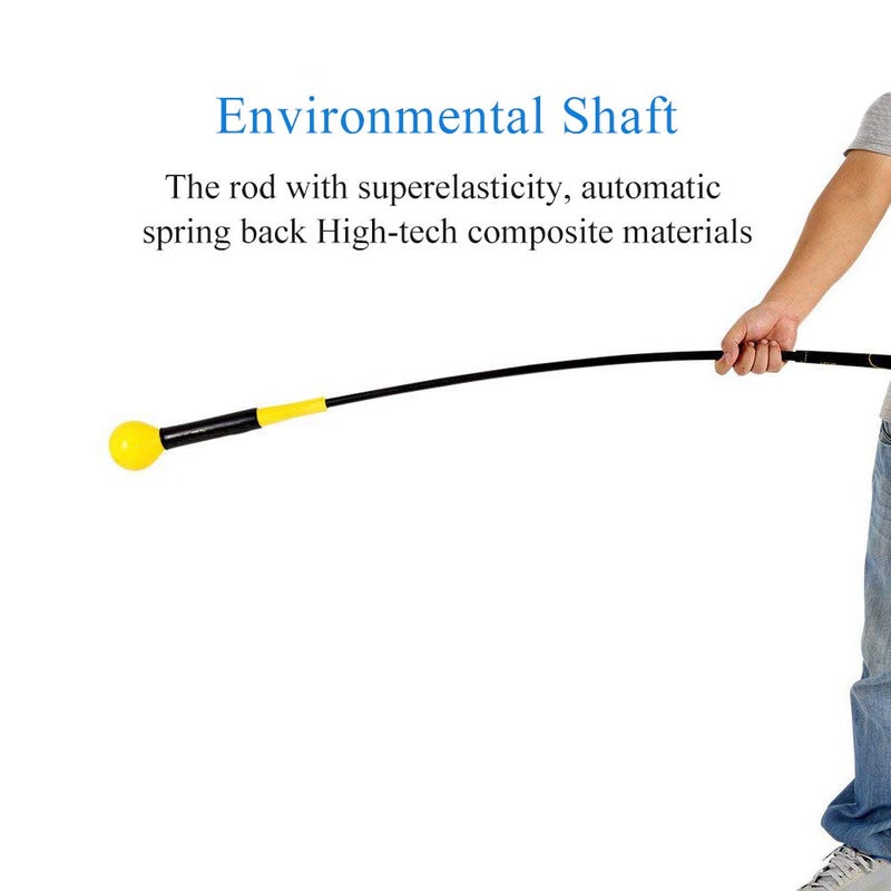 Balight Golf Swing Trainer Aid and Correction for Strength Grip Tempo & Flexibility Training Suit for Indoor Practice Chipping Hitting Golf Accessories (40 Inches, Yellow) - Image 2