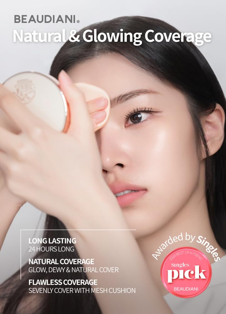 Beaudiani Mesh Tight UP Cushion Refill | Cushion Foundation | Buildable Coverage| Natural Finish | Dewy Glow Make up (01-REFILL Bright cool undertone (#21)) - Image 2