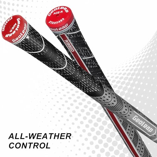 Geoleap Golf Grips Set of 13 Grips with 15 Tapes and Repair Kits High Feedback Back Rib Technology AllWeather Cross Corded Rubber Performance GreyClassic 13 Grips with 15 Tapes - Image 3