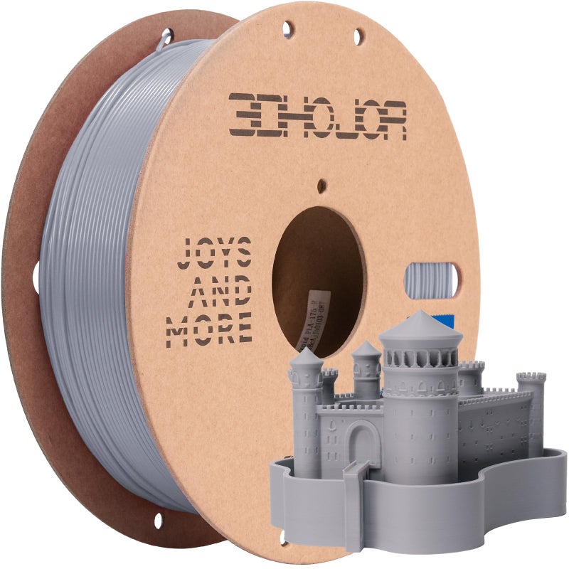 3DHoJor High Speed Printer Filament 1.75mm 1kg Cardboard Spool (2.2lbs) Rapid PLA to 5X Faster Printing Filament Dimensional Accuracy +/- 0.02 mm Fits for Most FDM 3D Printer -Gray - Image 1