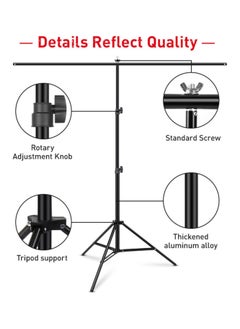 Professional Photography Photo Backdrop Stand, Adjustable Studio Photography Backdrop Stand Kit, T-Shape Background Frame Support Stand with Clamps - pzsku/Z3DC9BE68B974188842BAZ/45/_/1722681311/367ebb70-b8d0-40a4-b684-47ea12a8b818