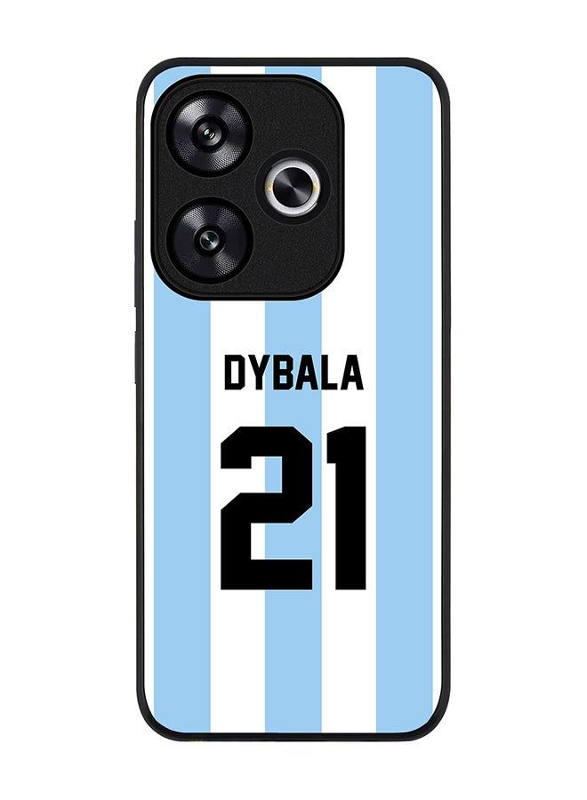 Stylizedd Rugged Black edge case for Xiaomi Poco F6 / Xiaomi Redmi Turbo 3, Slim fit Case Flexible Cover - Football Team - Argentina, Player Name - Dybala - Image 1