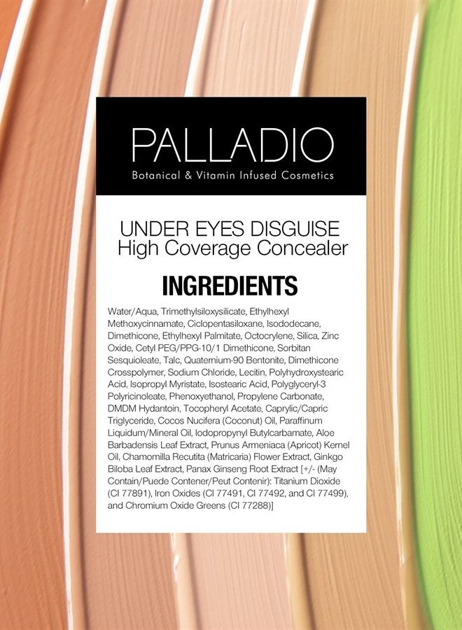 PALLADIO Full Coverage Concealer, Under Eyes Disguise, Creamy Face and Eye Concealer, Evens Skin Tone, Conceals Blemishes, Dark Circles and Fine Lines, Use with Concealer Brush, Toffee - Image 4