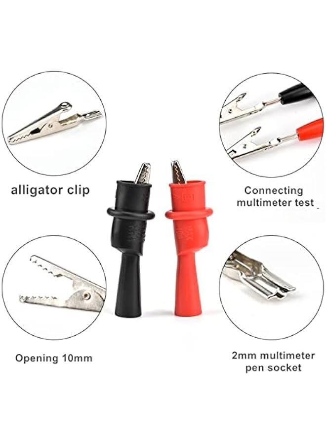 مجموعة مشابك العوازل المتعددة، 6 قطع مجموعة اختبار مشبك السيليكون، مشبك اختبار معدني موز أصلي، مناسبة للاستخدام في الأعمال الكهربائية في المختبر ومشبك توصيل الكابل. - Image 4