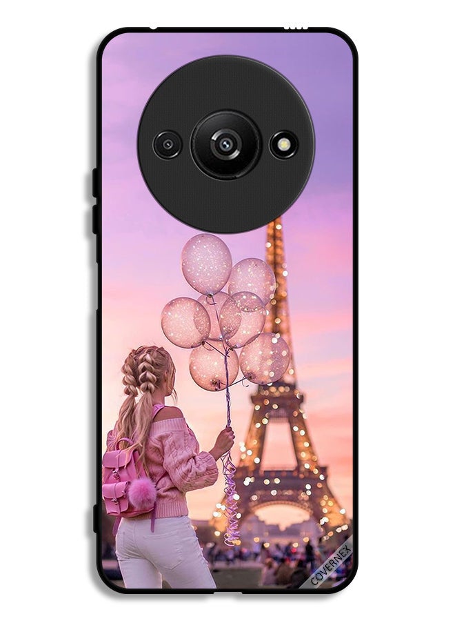 Covernex Xiaomi Redmi A3 4G Protective Case Cover Girl Holding Balloons - Image 1