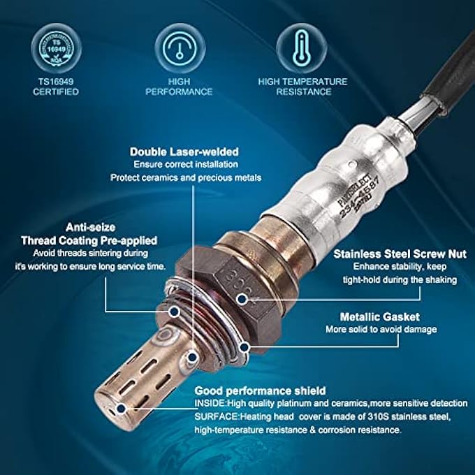 ريحني قطعتان 2344587 مستشعر أكسجين علوي أو سفلي بديل لسيارات دودج داكوتا دورانجو نيترو دودج رام 1500 2500 3500 جيب رانجلر جراند شيروكي كرايسلر 300 56029049Aa 2344587 - Image 4