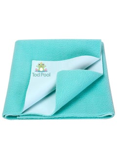 Tod PooL Tod PooL Breathable Bed Protector AntiPiling Fleece Extra Absorbent Washable Waterproof Quick Dry Sheet Bed Protector Sheet for Kids and Adults 1 Sea Green Medium 70x100cm  - Image 1