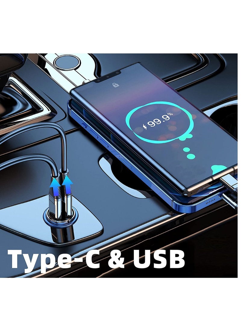 Y&D USB C Car Charger 27W Type QC Fast Charging Cigarette Lighter Adapter Compatible for iPhone 14 13 12 11 iPad Samsung Galaxy S20 LG Google Pixel  - Image 3
