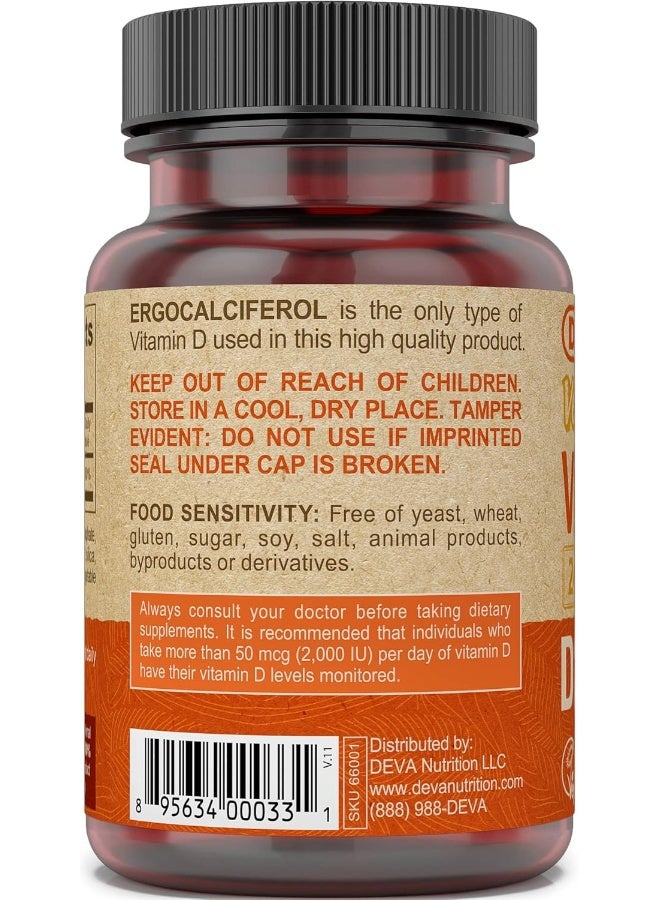 Deva Vegan Vitamin D2 2400 IU Tablets for Adults - Image 4