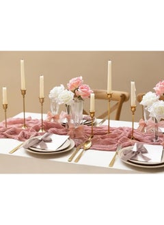XiuWoo 3 Rolls Handmade Fringe Chiffon Silk Ribbon, Dusty Rose Ribbons Set for Wedding Invitations Bridal Bouquets Gifts Wrapping DIY Crafts, 4cm*5m  - Image 2