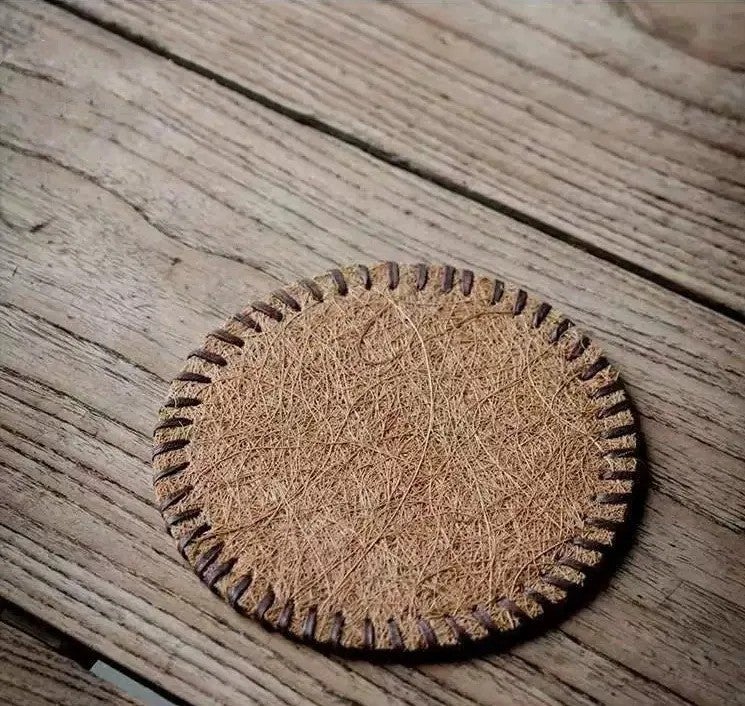 Y&D Natural Eco-Friendly Coconut Silk Coasters – Handmade Round Coasters for Coffee, Drink & Beer – Sustainable, Reusable & Absorbent - Image 3