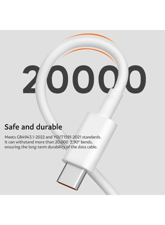 ATECH 6A Type-C to Type-C Cable 120W For Cellphones, Tablets, Notebook 1m White - Image 2
