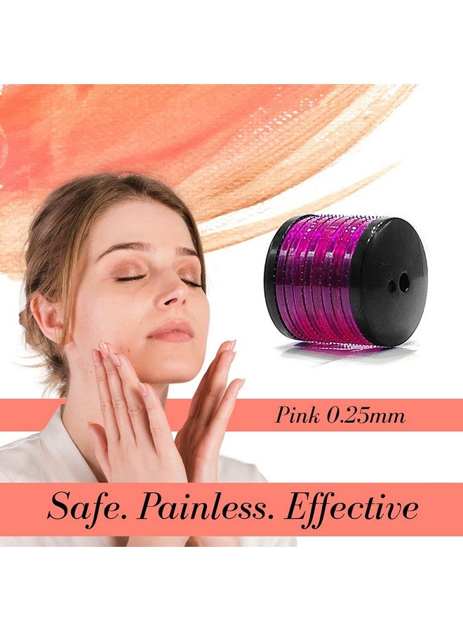 Epyz Derma Roller Cosmetic Needling Instrument With 540 Needles For Acne, Skin, Hair Loss, With Free Storage Case (0.25, Pink) - Image 4