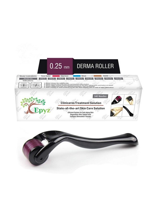 Epyz Derma Roller Cosmetic Needling Instrument With 540 Needles For Acne, Skin, Hair Loss, With Free Storage Case (0.25, Pink) - Image 1