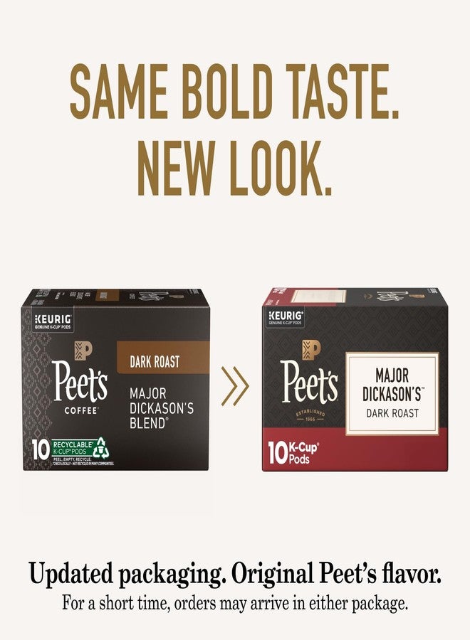 Peet's Coffee, Keurig K-Cup Pods Dark Roast Variety Pack, 100% Arabica Coffee - Major Dickason's Blend, French Roast, Organic Alma De La Tierra, House Blend, 40 Count (4 Boxes of 10 K-Cup Pods) - Image 3