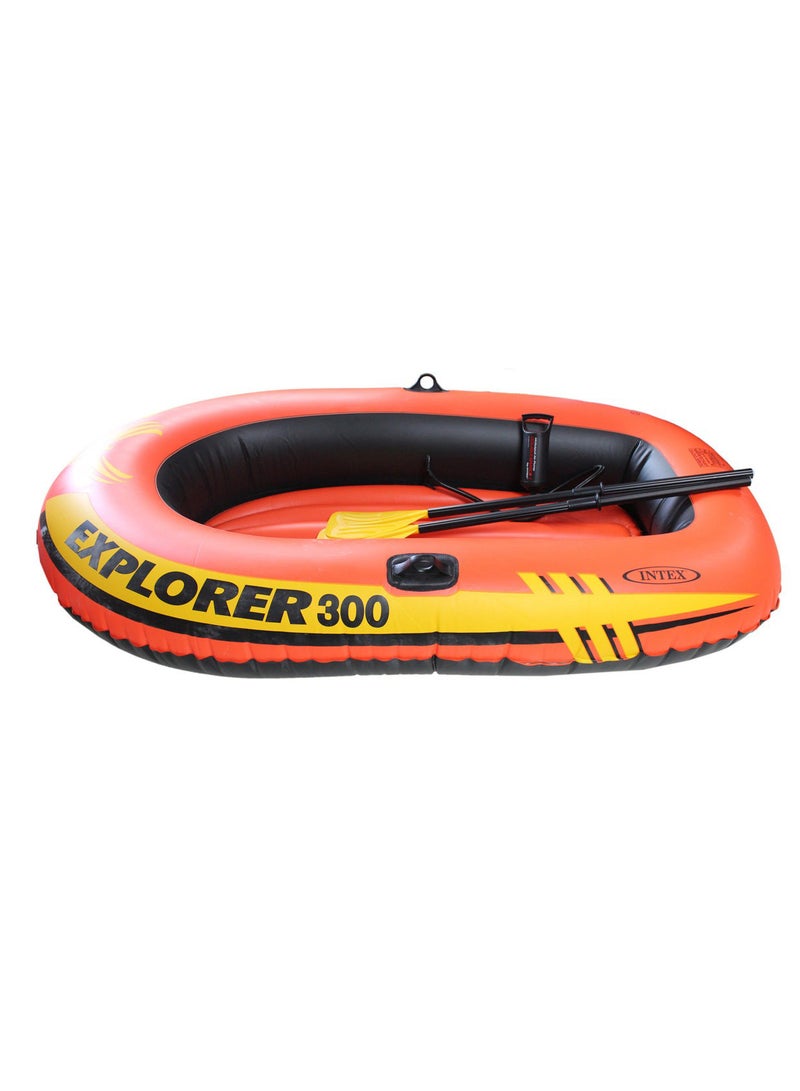 INTEX Explorer 300 Inflatable Boat Set For 3 Person - Image 1