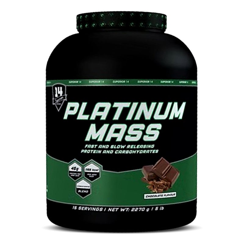 Platinum Mass Gainer Powder, Milk Chocolate Flavor, 5 LB – High-Protein Blend with Creatine for Muscle Strength & Performance Support
