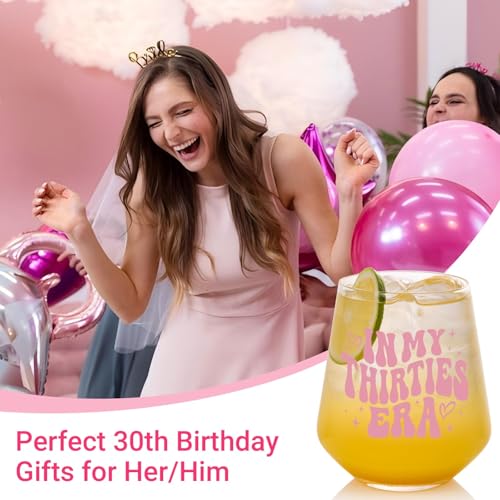 TrophyToast 30th Birthday Gifts For Her - In My 30s Era Wine Glass, Best 30th Birthday Gifts For Women, 30 Years Old Gifts For Sister, Son, Daughter, Mom, Best Friend, Birthday Glass For Decorations, 18oz - Image 3
