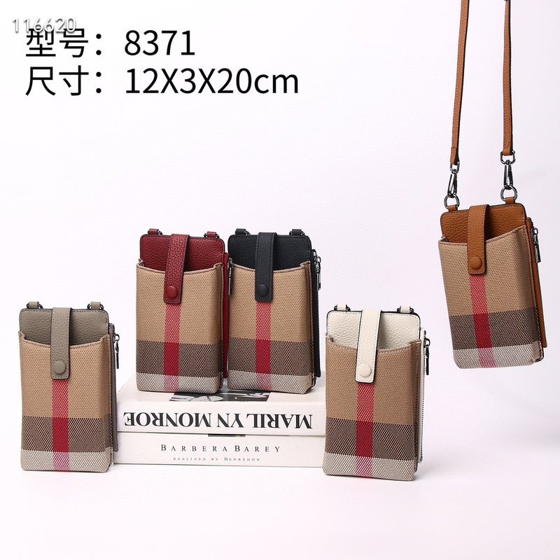 Small Bag Exquisite Canvas With Cowhide Mini Bag Women'S Contrast Color Crossbody Fashion Shoulder Mobile Phone Bag - Image 5
