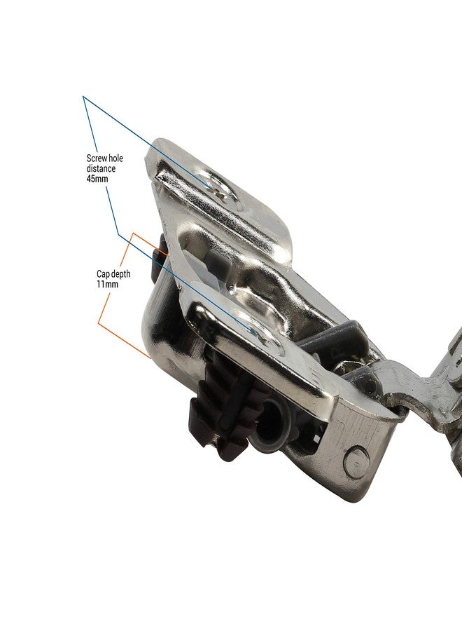 DTC 1-1/4" Overlay Soft Close 105 Degree 2 Cam Press in Face Frame Concealed Cabinet Hinge 6-Way Adjustable E8Q115NH (2 Pack) - Image 3